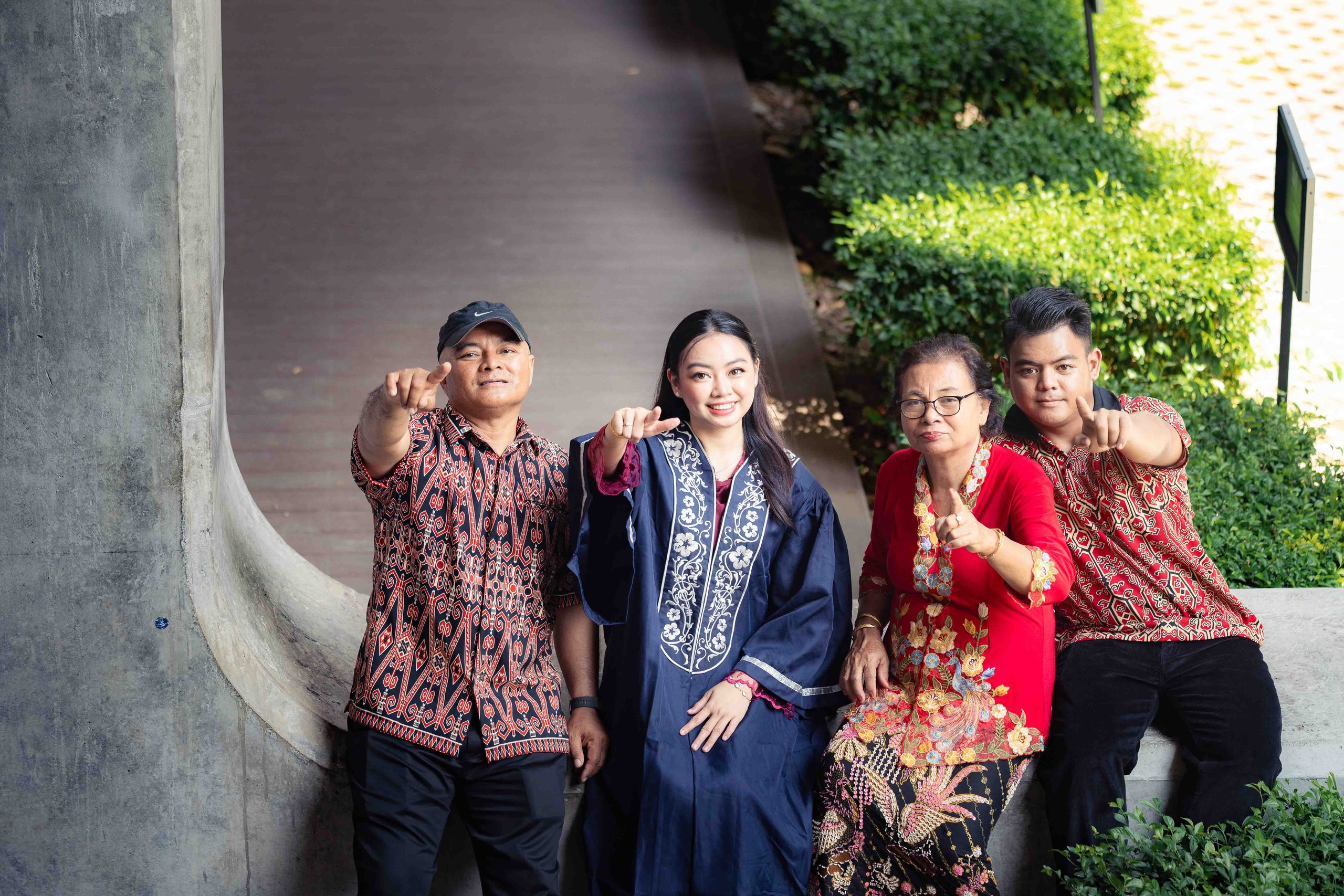 Vivian and family at Tamarind Square, Cyberjaya