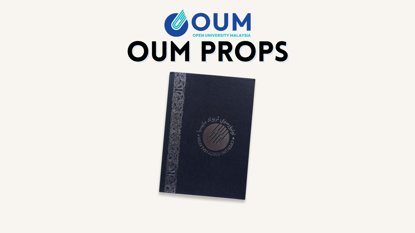 OUM graduation robe and props for rent at The Cade & Co Photography Studio