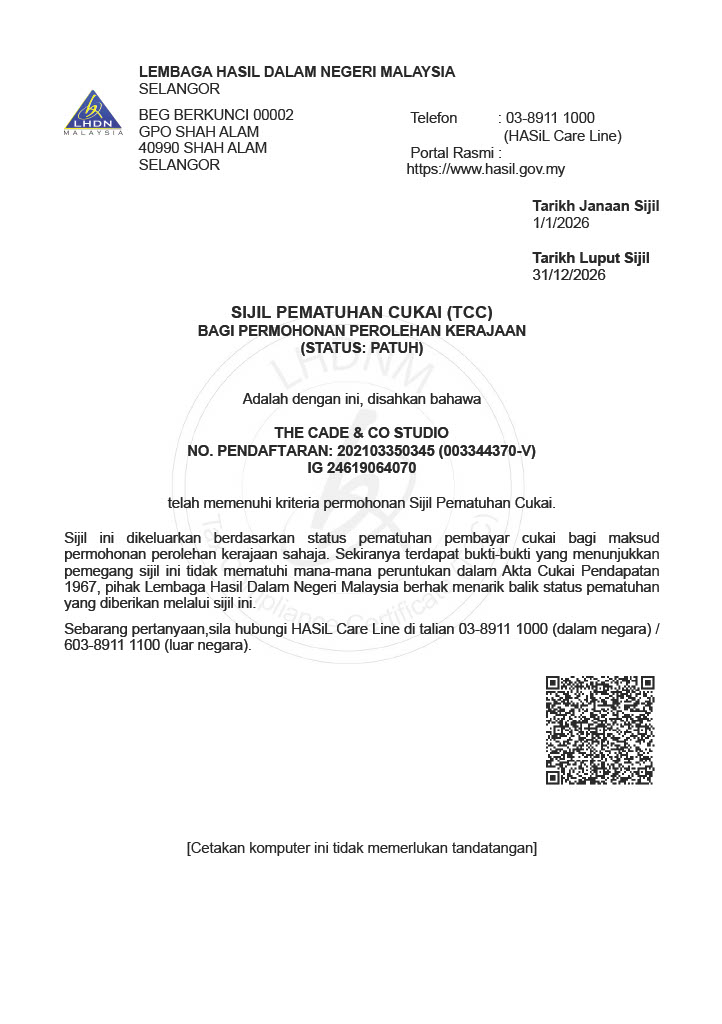 Sijil Pematuhan Cukai