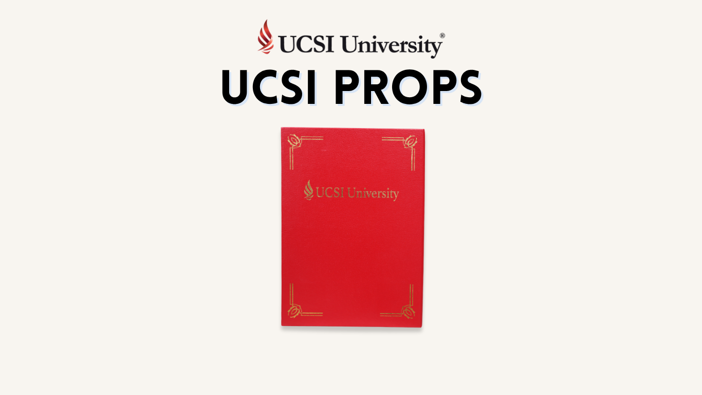 UCSI graduation robe and props for rent at The Cade & Co Photography Studio
