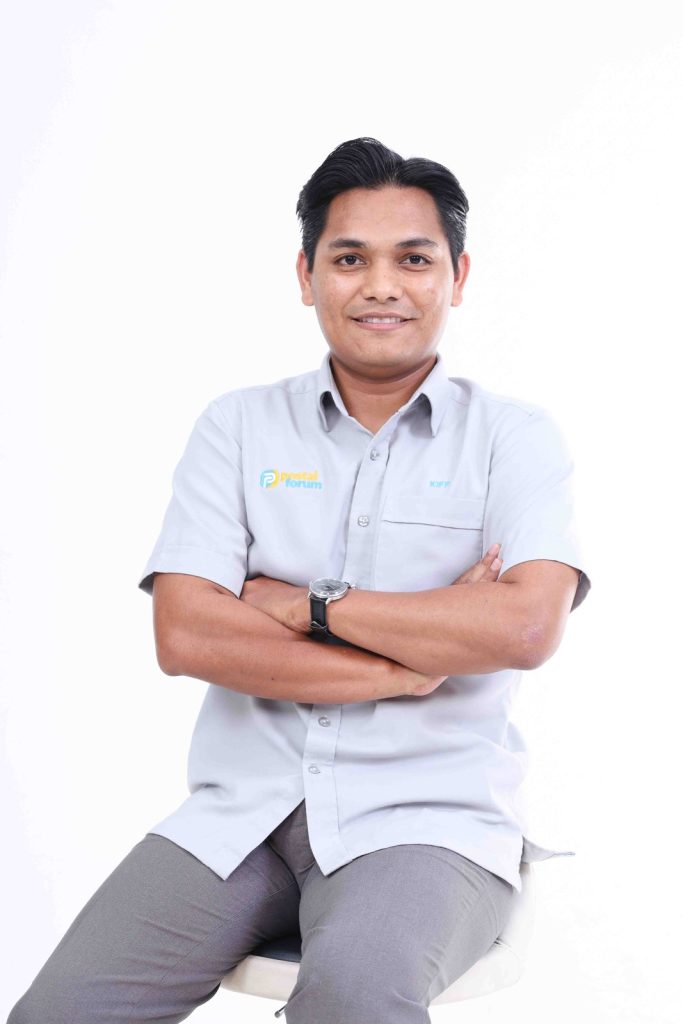 Postal Forum MCMC staff individual portrait in uniform, studio corporate photoshoot by The Cade & Co, Cyberjaya