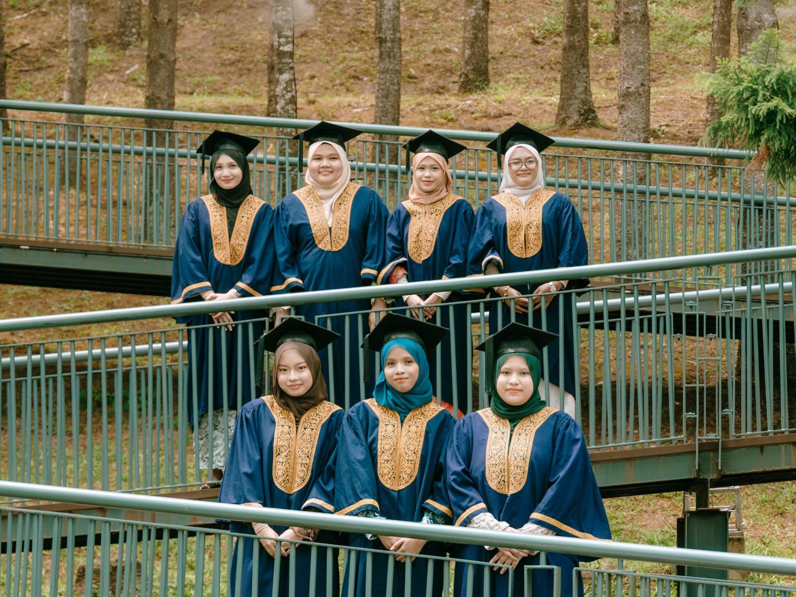 Syarifa and BFF UITM outdoor graduation at Taman Saujana Hijau, Putrajaya