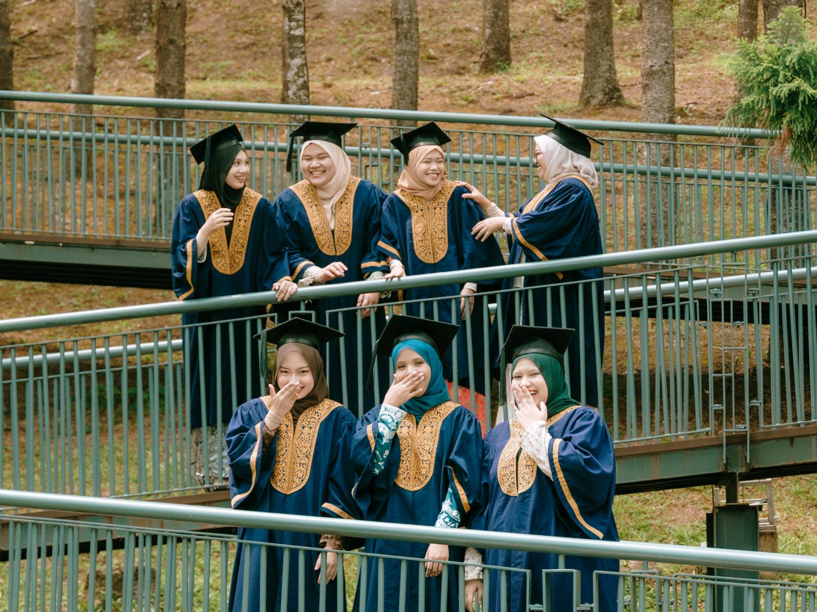 Syarifa and BFF UITM outdoor graduation at Taman Saujana Hijau, Putrajaya