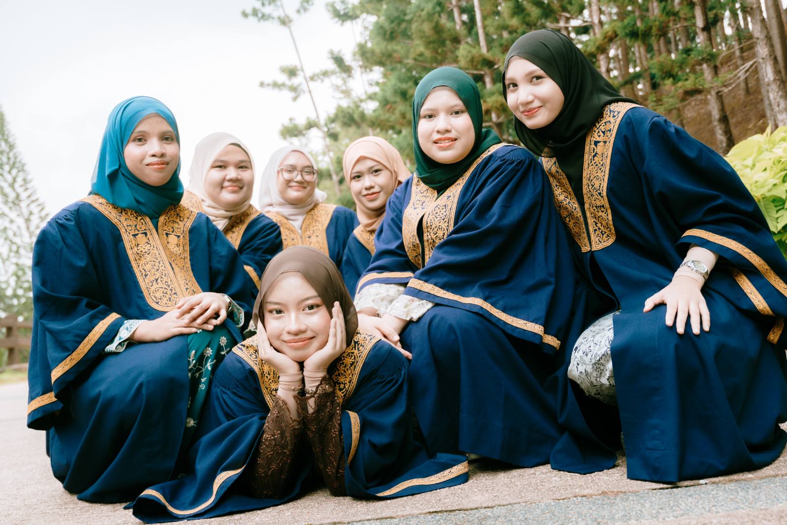 Syarifa and BFF UITM outdoor graduation at Taman Saujana Hijau, Putrajaya