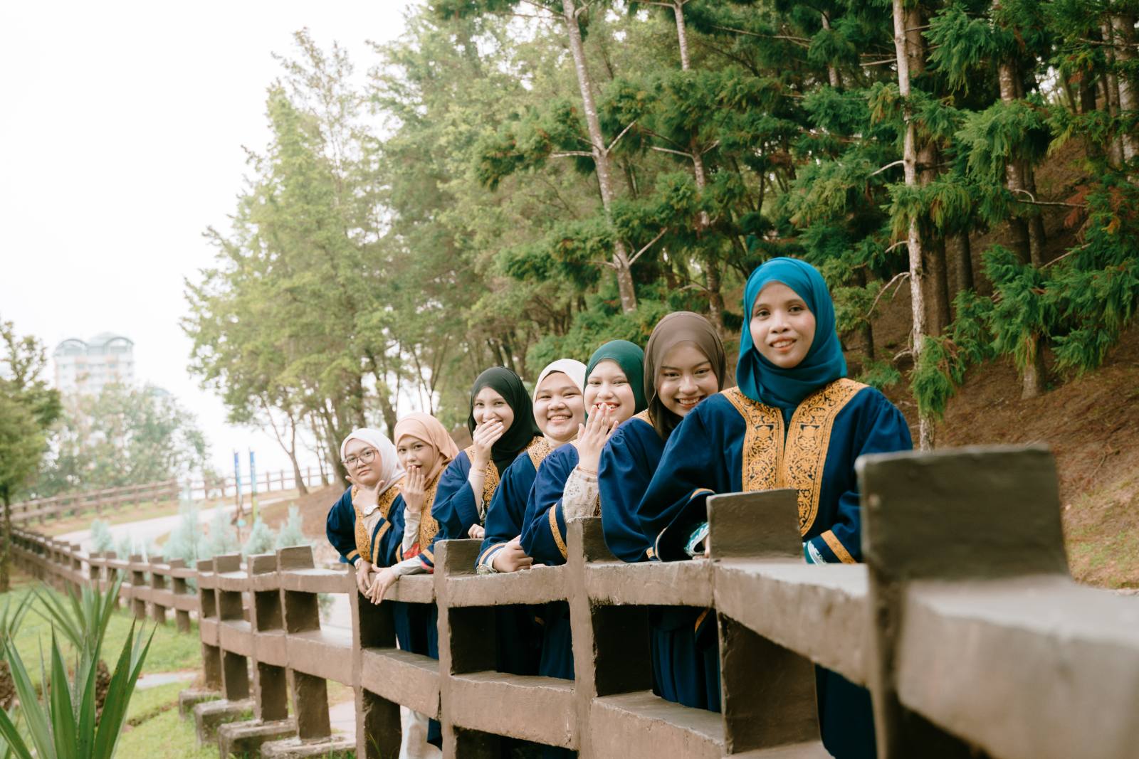 Syarifa and BFF UITM outdoor graduation at Taman Saujana Hijau, Putrajaya