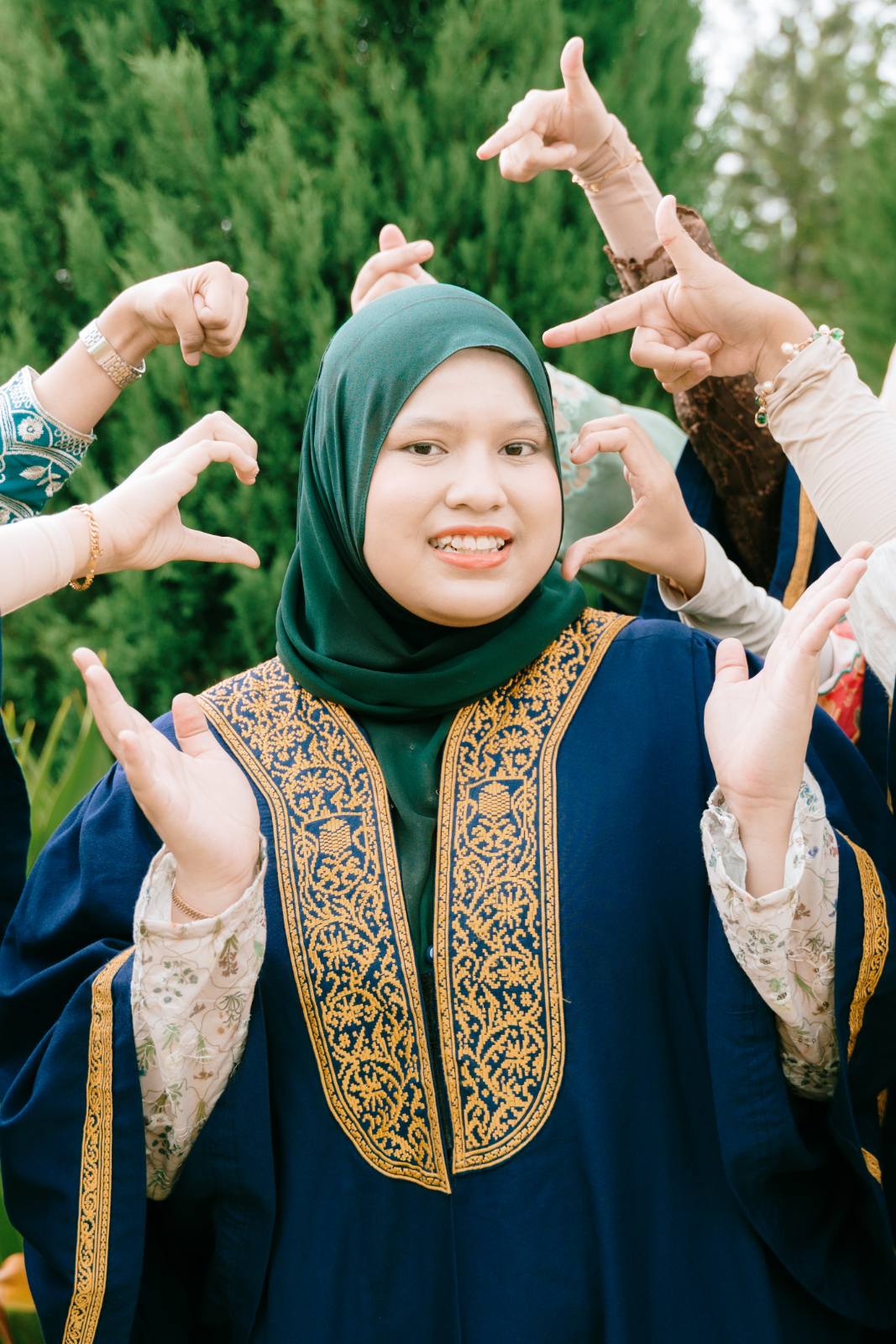 Syarifa and BFF UITM outdoor graduation at Taman Saujana Hijau, Putrajaya