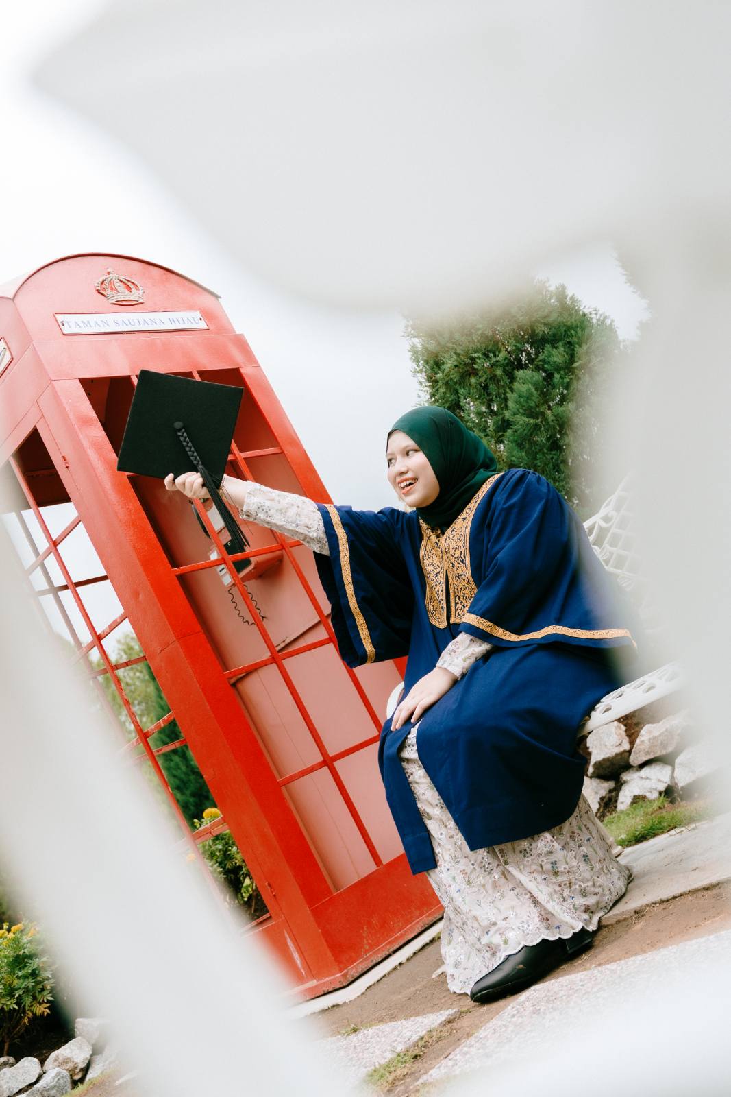 Syarifa and BFF UITM outdoor graduation at Taman Saujana Hijau, Putrajaya