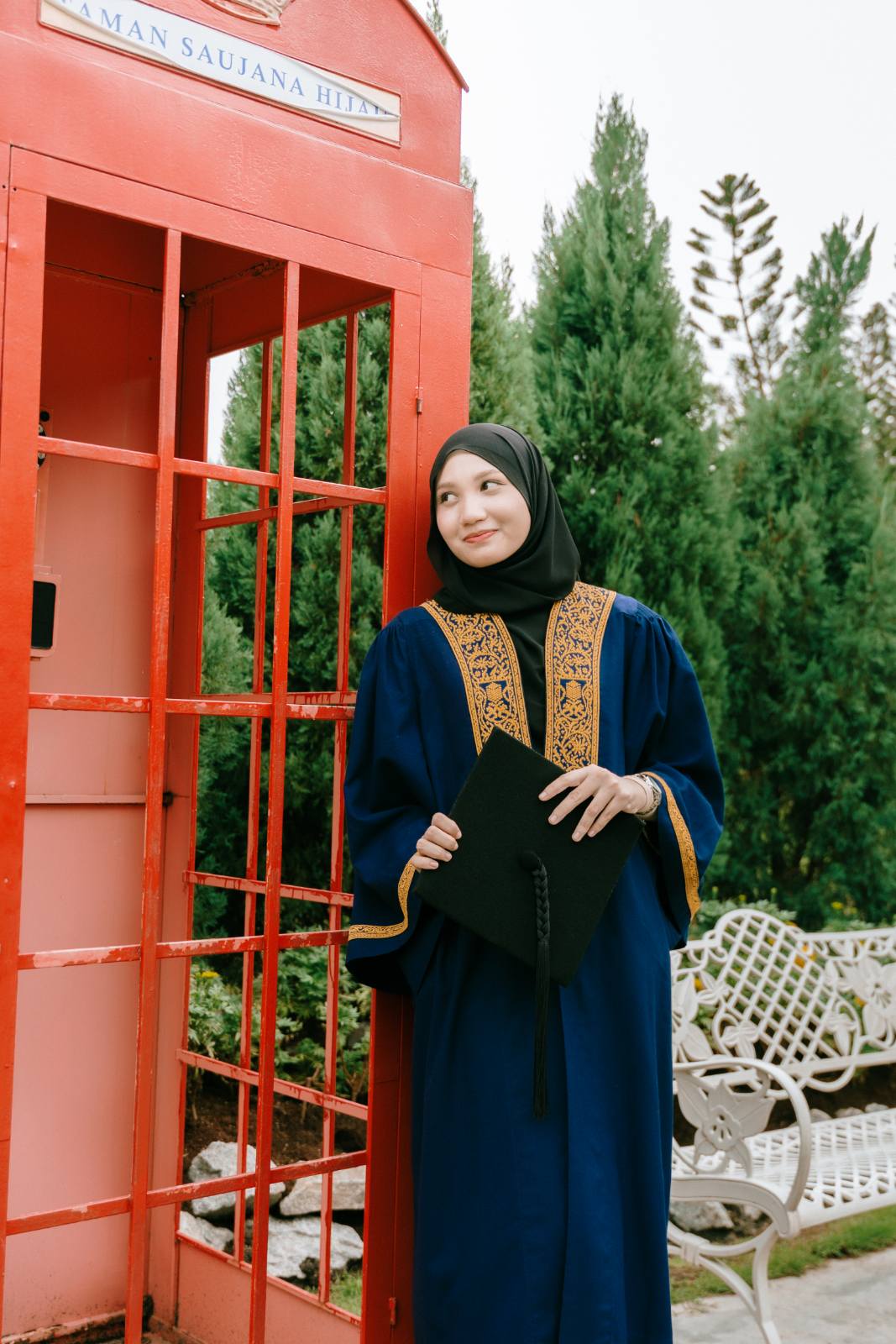 Syarifa and BFF UITM outdoor graduation at Taman Saujana Hijau, Putrajaya