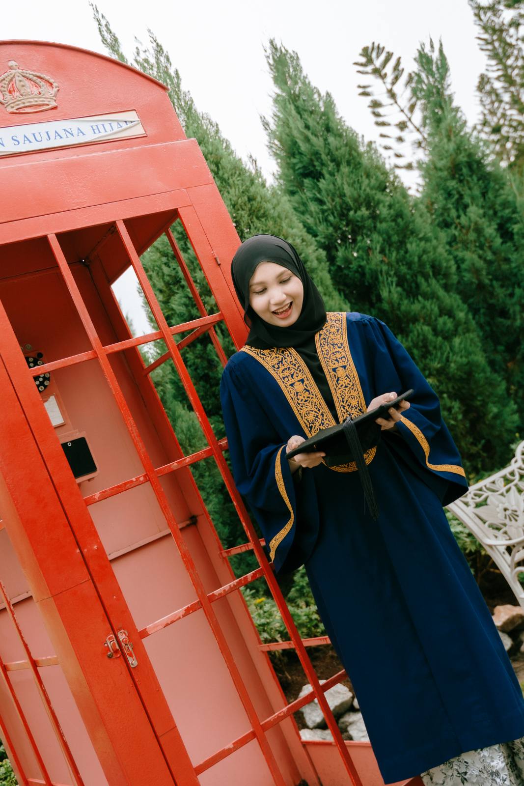 Syarifa and BFF UITM outdoor graduation at Taman Saujana Hijau, Putrajaya
