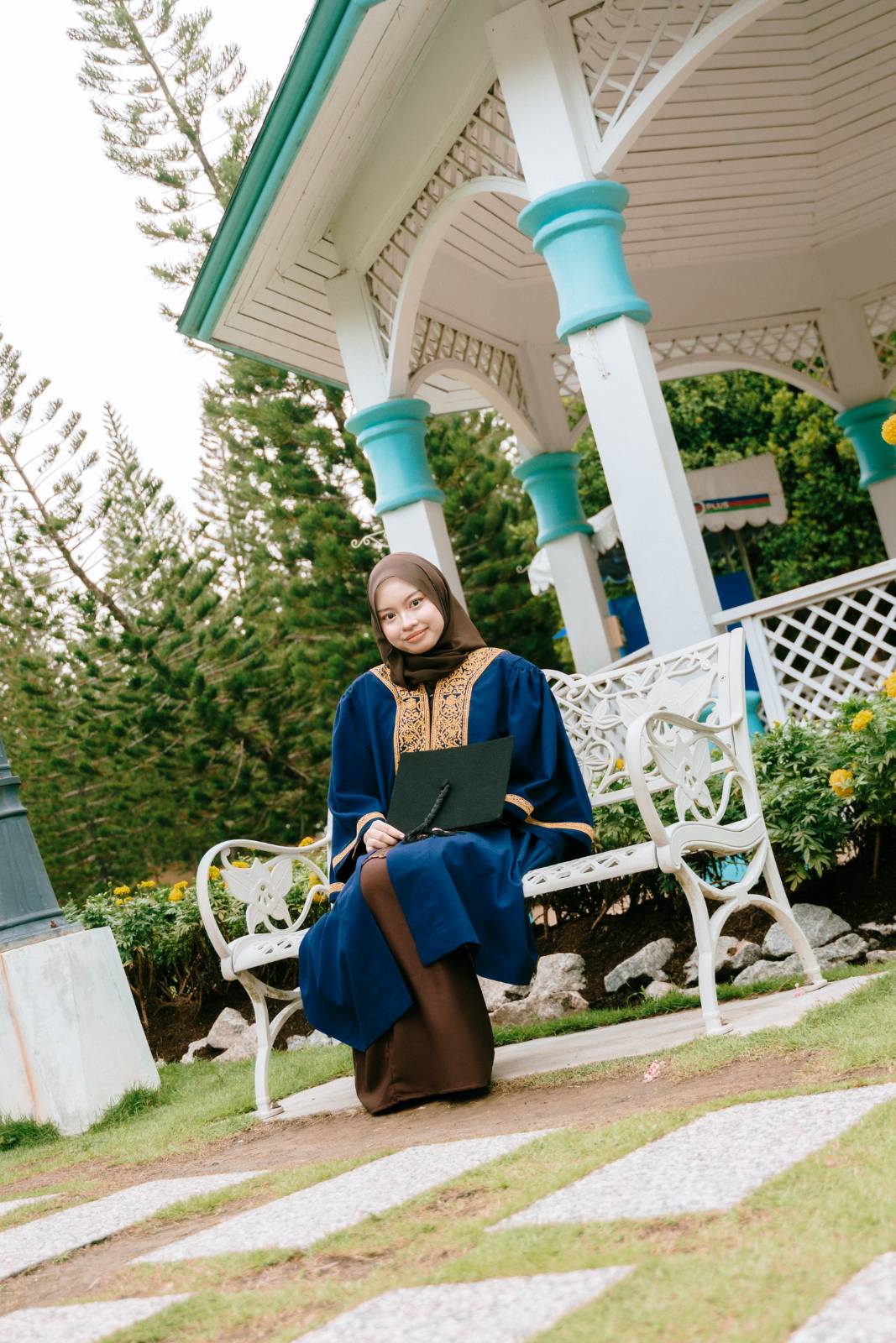 Syarifa and BFF UITM outdoor graduation at Taman Saujana Hijau, Putrajaya