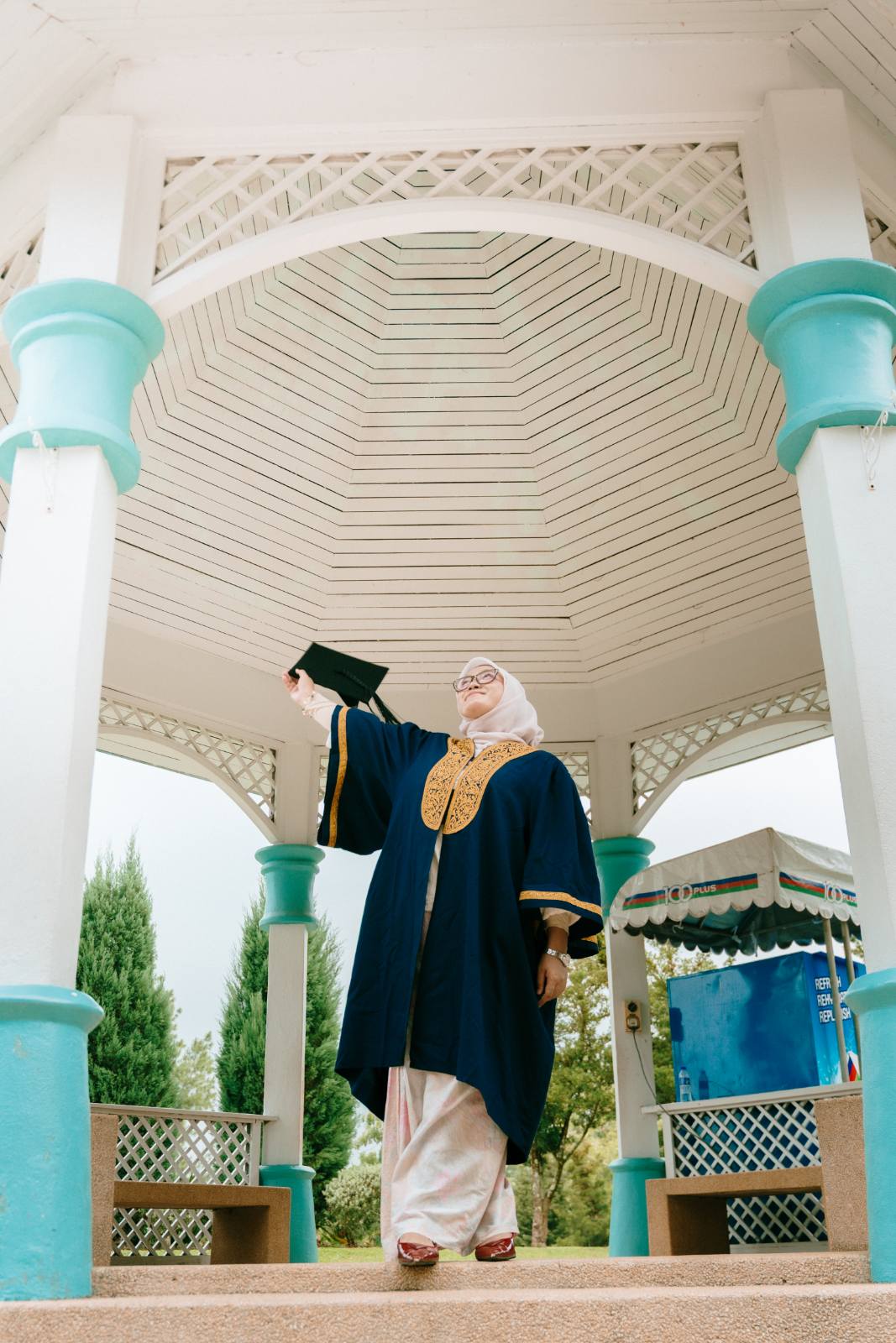 Syarifa and BFF UITM outdoor graduation at Taman Saujana Hijau, Putrajaya