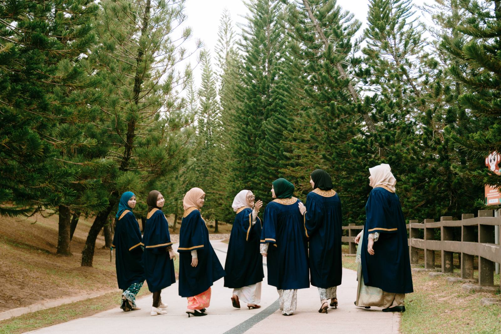 Syarifa and BFF UITM outdoor graduation at Taman Saujana Hijau, Putrajaya