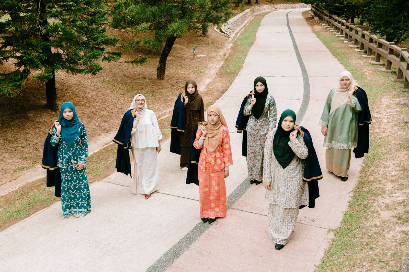 Syarifa and BFF UITM outdoor graduation at Taman Saujana Hijau, Putrajaya