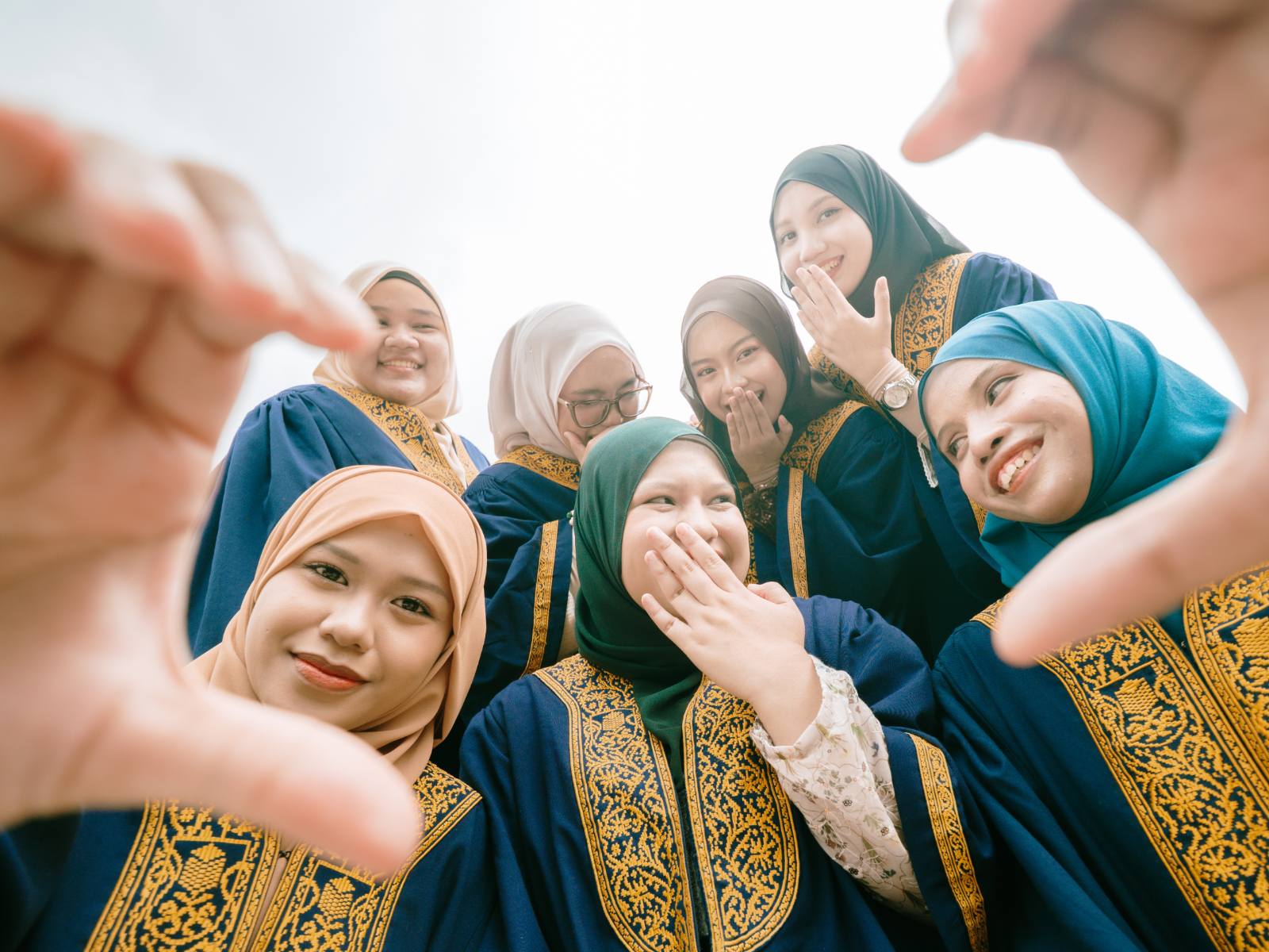 Syarifa and BFF UITM outdoor graduation at Taman Saujana Hijau, Putrajaya